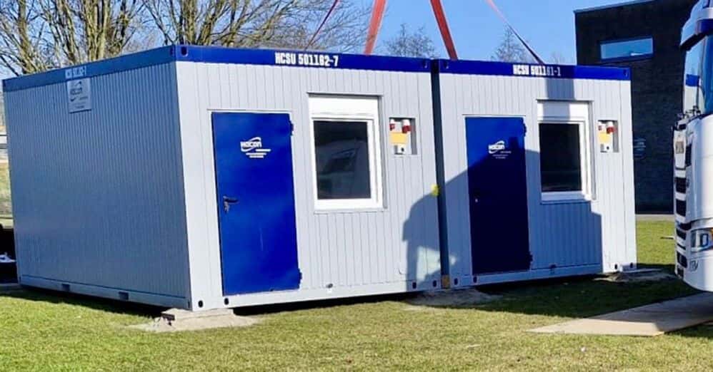 blauwe container